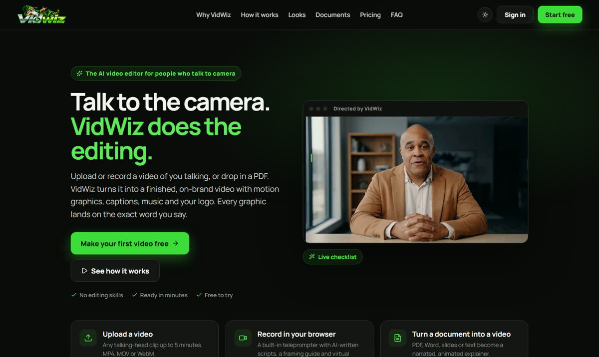 VidWiz home page